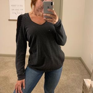 Black And Gray Hooded Sweatshirt